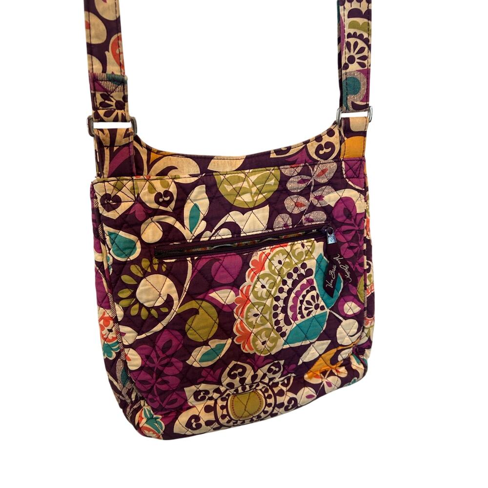 Vera Bradley "Plum Crazy" Mailbag & Matching Wallet Set - Retired